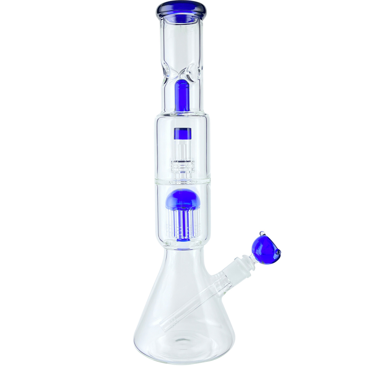 16 Inch Heavy Glass Bong Percolator Water Pipes Smoking Hookah 14mm Bowl Thick