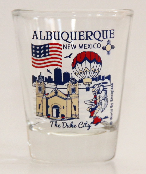 ALBUQUERQUE NEW MEXICO GREAT AMERICAN CITIES COLLECTION SHOT GLASS SHOTGLASS