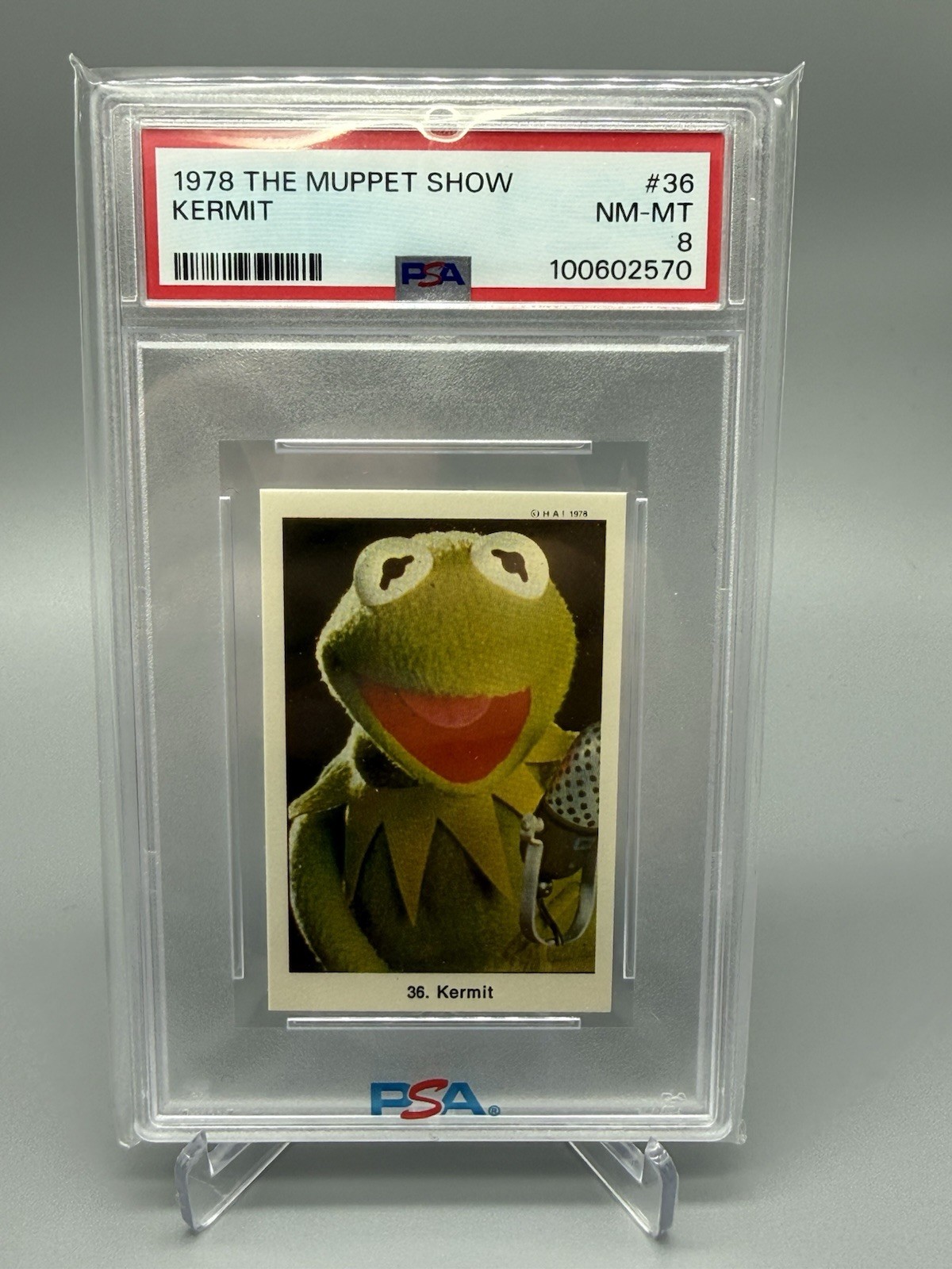1978 SWEDISH SAMLARBILDER The Muppet Show #36 Kermit The Frog Muppets RC PSA 8
