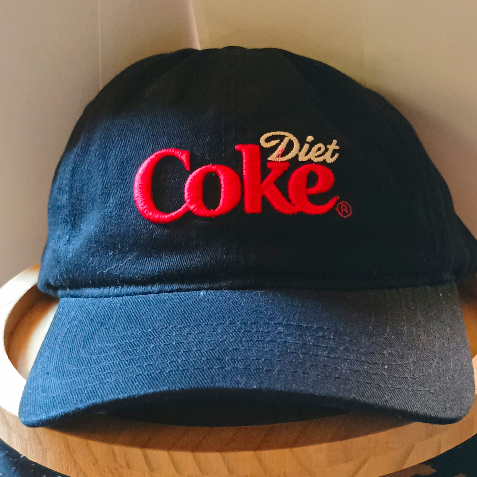 Coca-Cola Diet Coke Embroidered Adjustable Strapback Hat Cap Black 2005