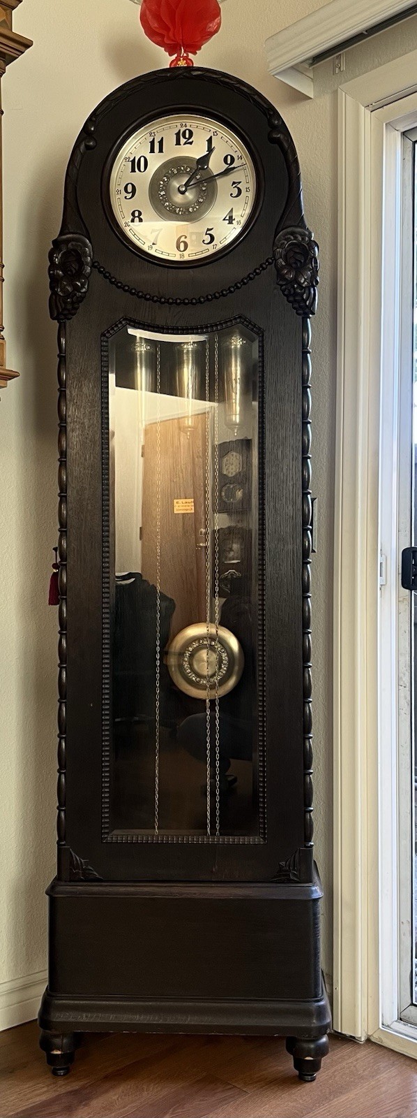 Vintage Westminster chimes grandfather clock 