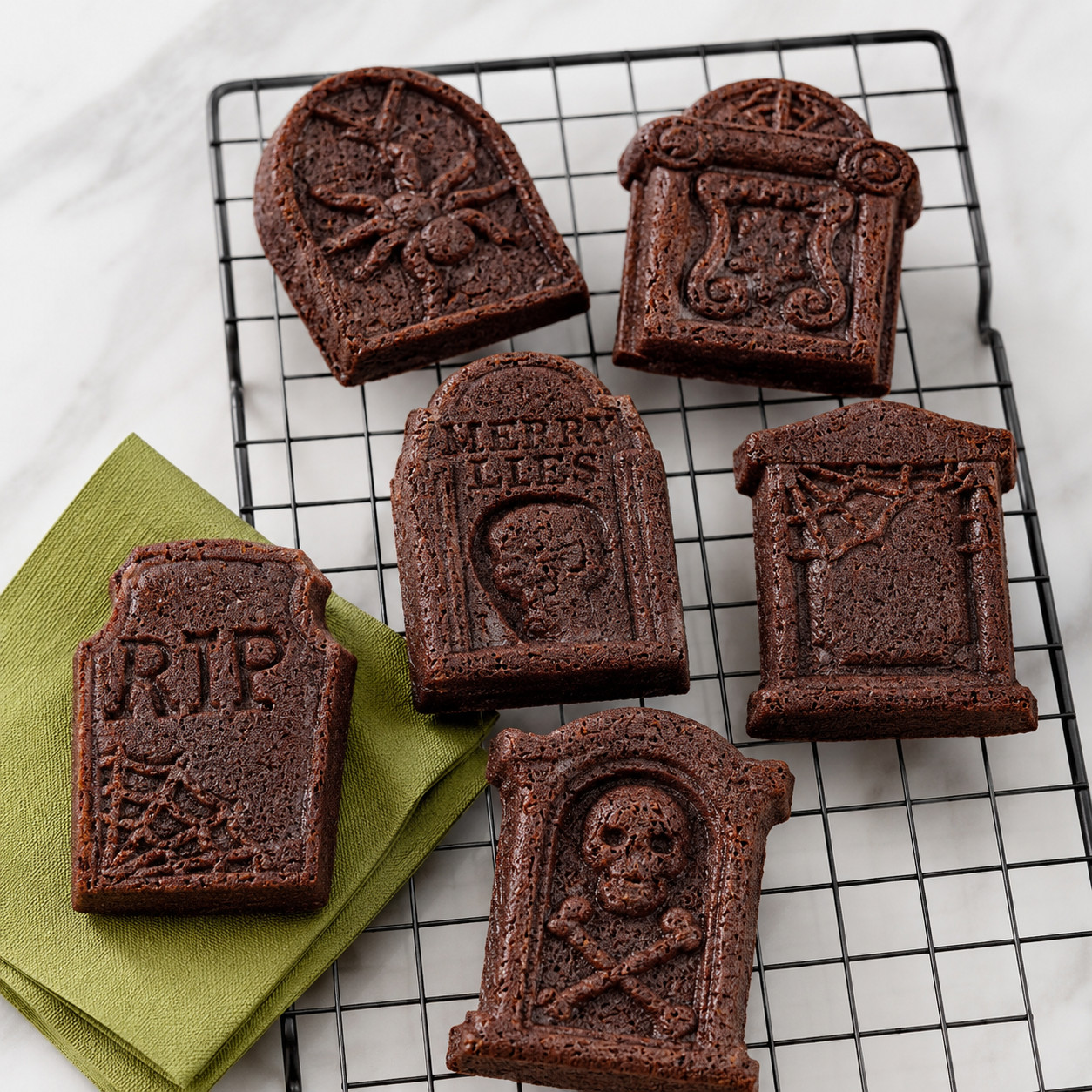 Martha Stewart Tombstone Cakelet Pan – Halloween Nonstick Baking Pan Martha Stewart Tombstone Cakelet Pan – Halloween Nonstick Baking Pan