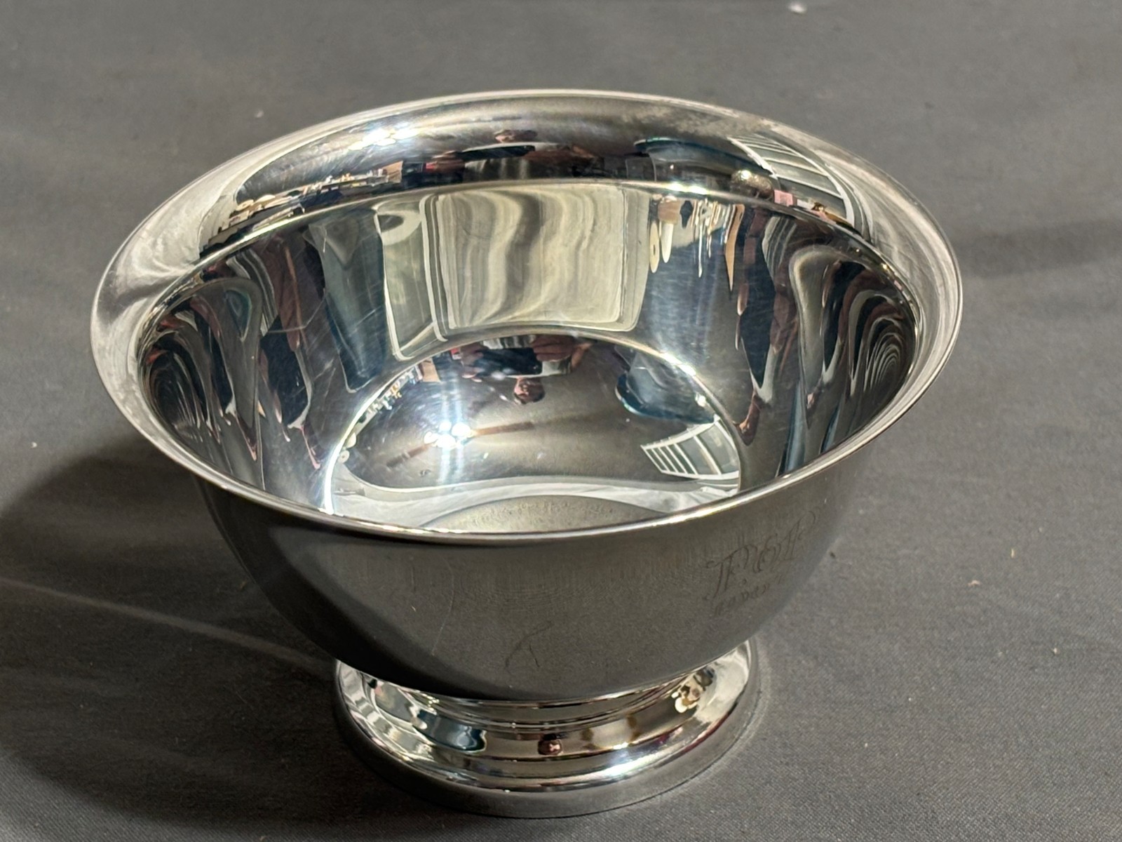1967 New Orleans MARDI GRAS Krewe Pegasus PARTY FAVOR Silver Nut Candy BOWL DISH