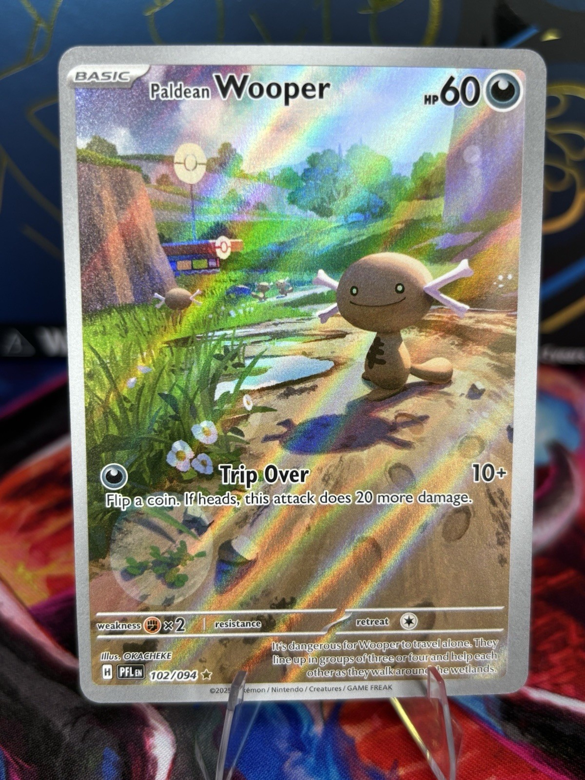 Wooper 102/094 ME02 Holo IR Basic HP 60 EN near mint NM Wooper 102/094 ME02 Holo IR Basic HP 60 EN near mint NM