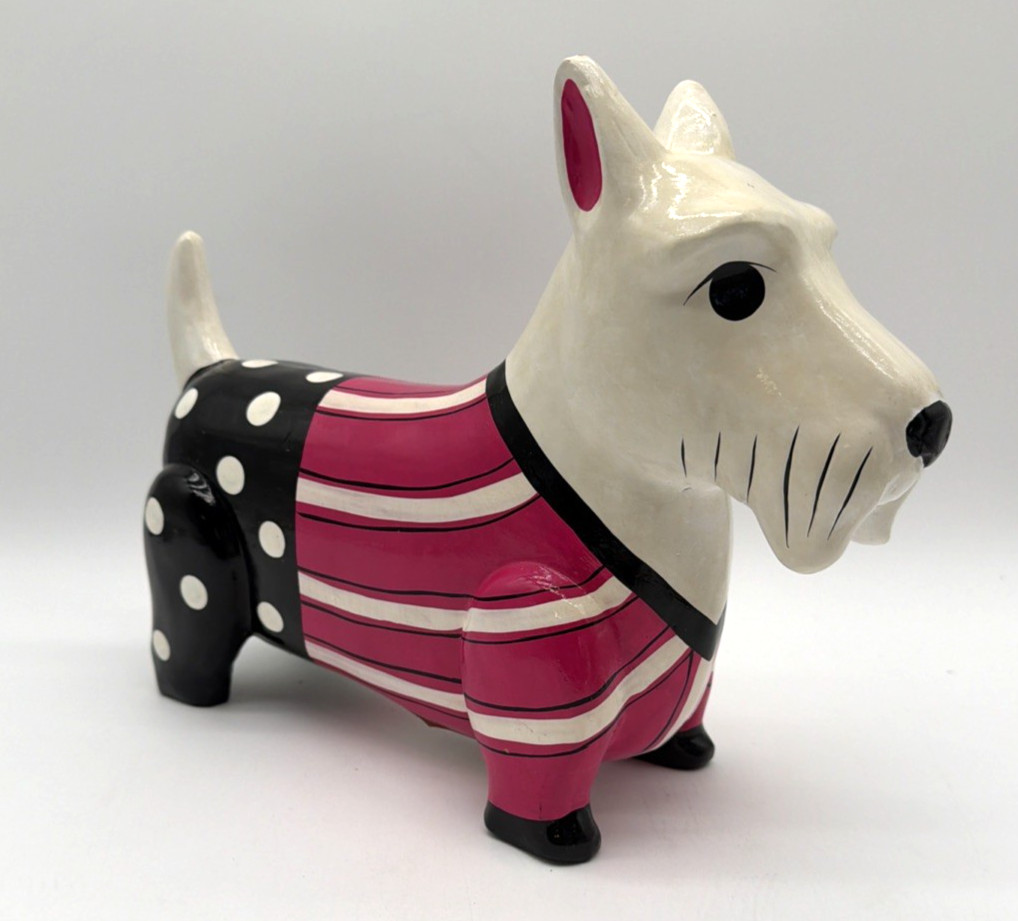 Scotty Terrier Dog Ceramic Figurine Doorstop Porch Patio Decor 13\