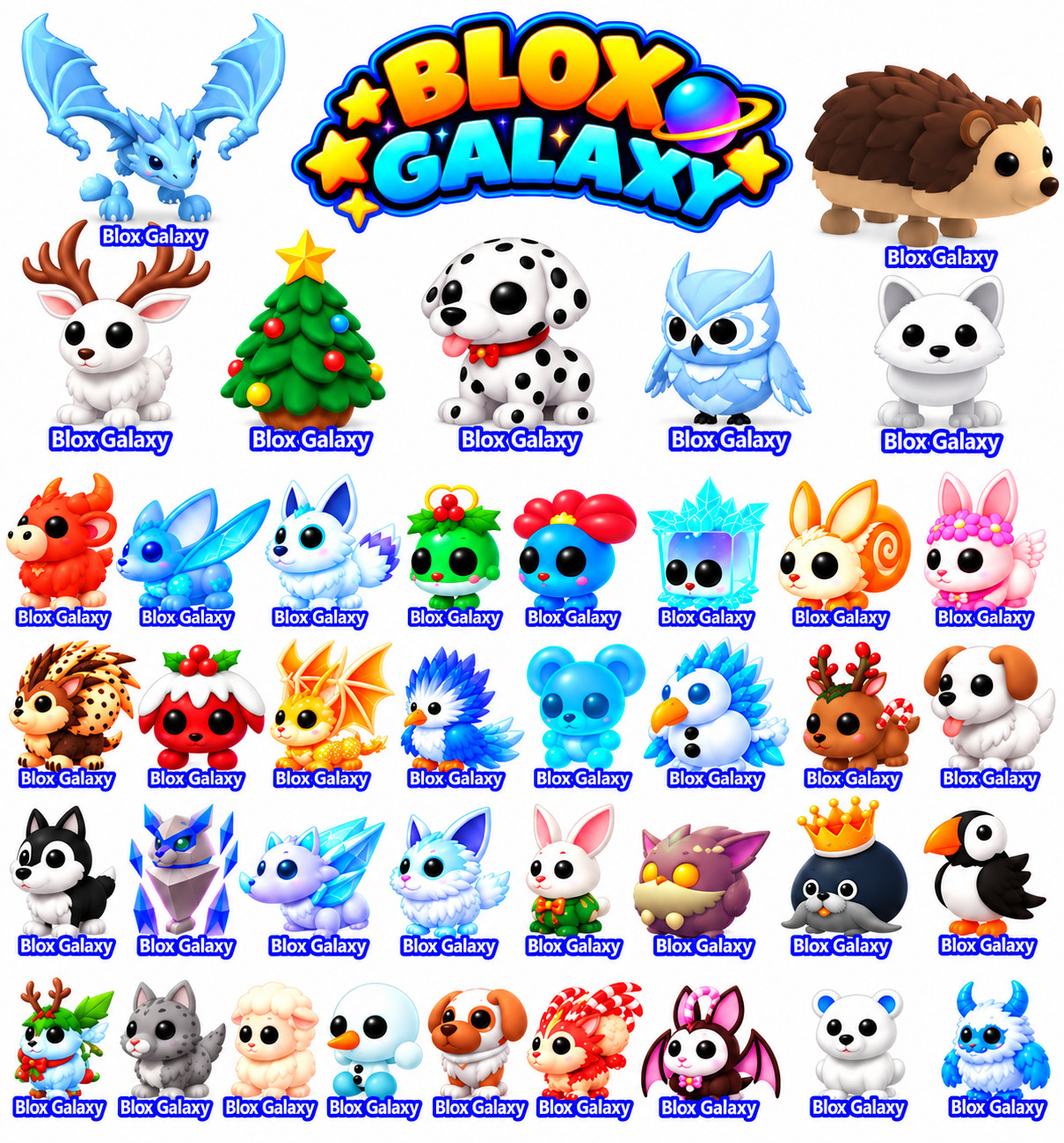 Winter Events - Bunny Swirl - Frost Phoenix - Royal Mistletroll - Adopt From Me