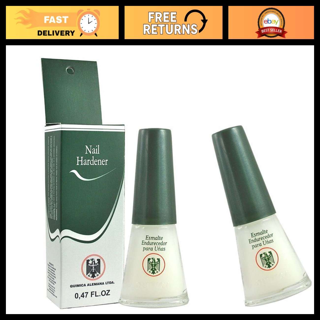 QUIMICA ALEMANA Nail Hardener (protective barrier prevents chipping, peeling and