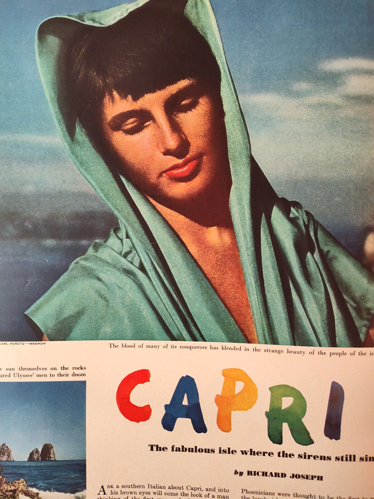 1950 Original Esquire Article The Island of Capri Richard Joseph