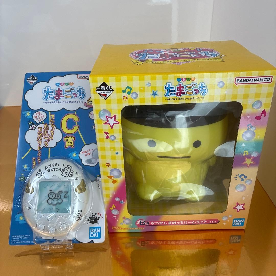 Tamagotchi Ichiban Kuji B C Prize Mametchi Room Light Angel Mirror Set of 2