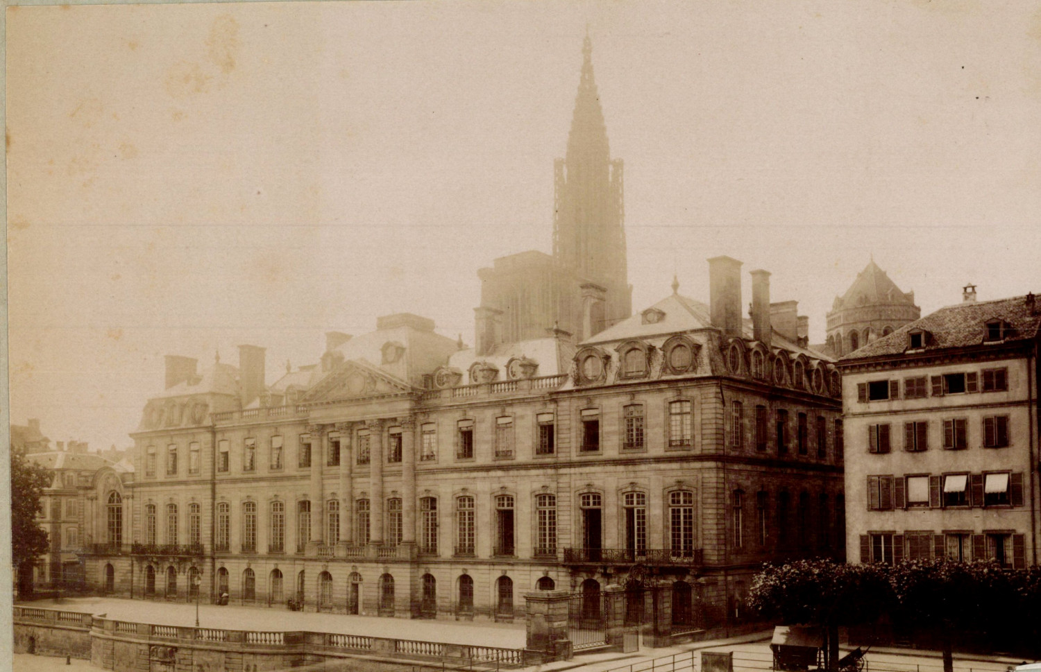 France, Strasbourg, Palais de la prefecture, vintage print, ca.1885 France, Str France, Strasbourg, Palais de la prefecture, vintage print, ca.1885 France, Str