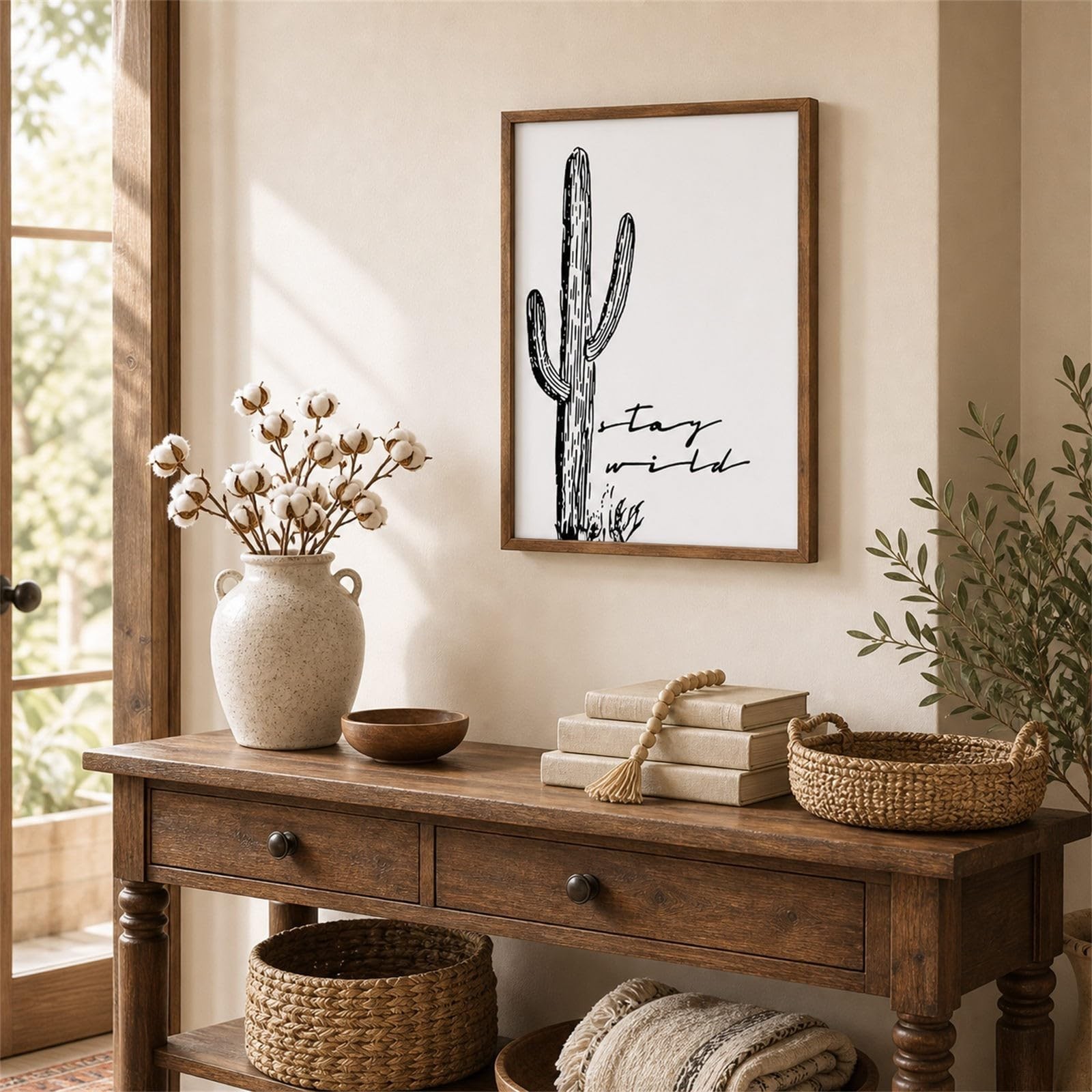 flangairy 23.6 x 15.7 Inch Cactus Wall Art, Wood Western Bathroom Wall Decor,... flangairy 23.6 x 15.7 Inch Cactus Wall Art, Wood Western Bathroom Wall Decor,...