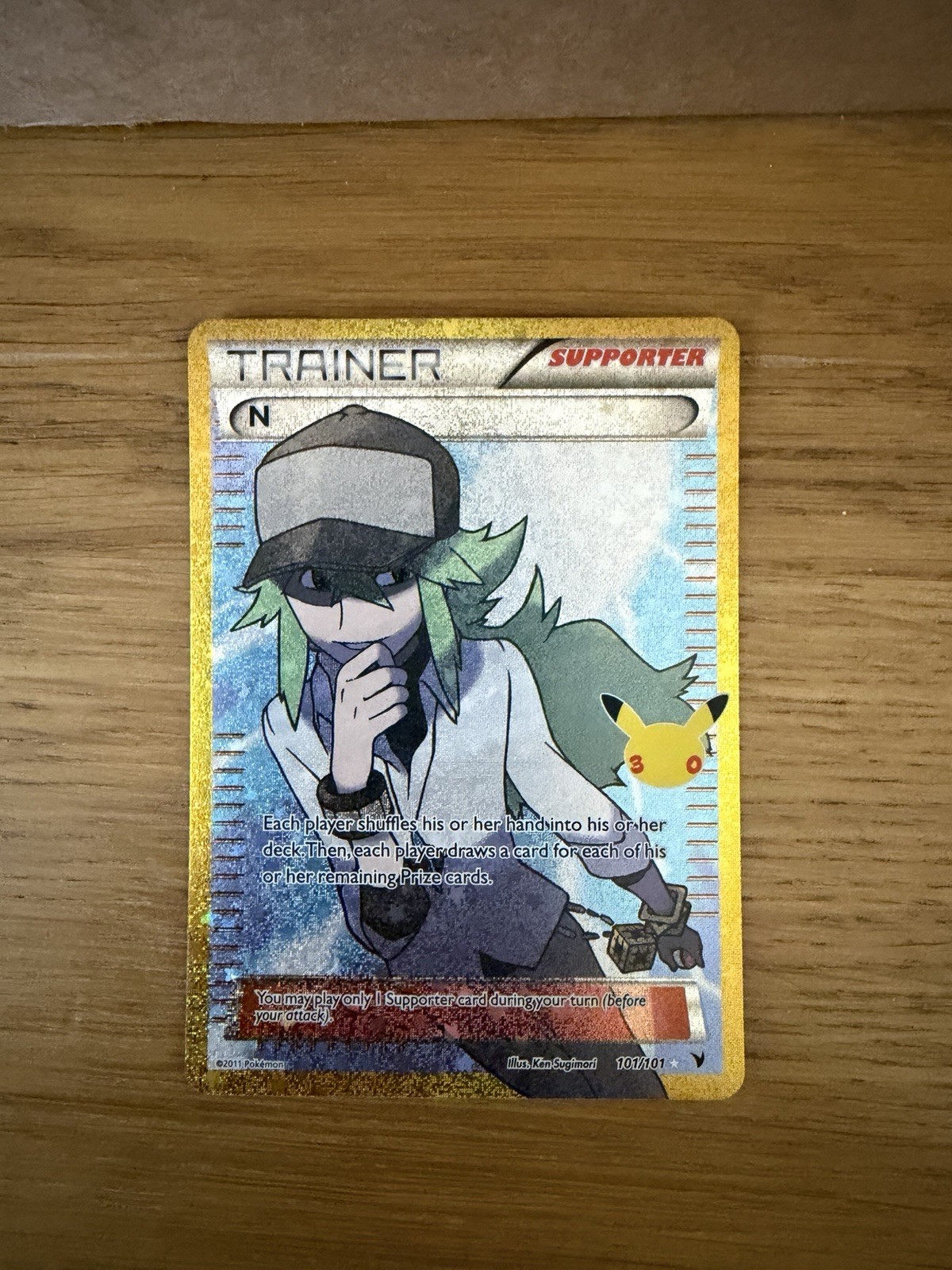 N 101/101 30th Anniversary Secret Rare Full Art Holo Trainer-Supporter