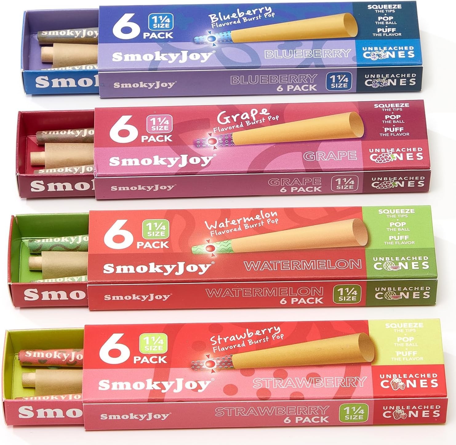 Cones Rolling Papers Pre Rolled Pop Cone 1 4 Size 24 Pack  Flavor Rolls