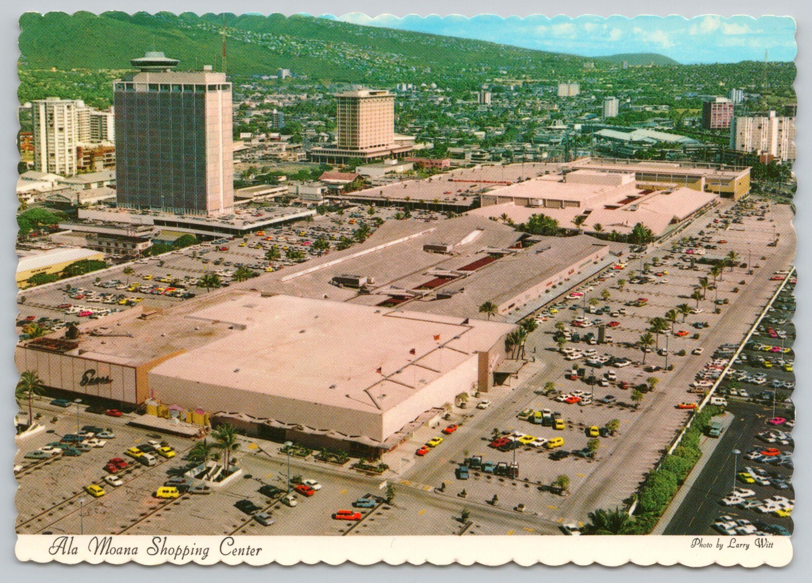 1969 Aerial View of Ala Moana Shopping Center Honolulu Hawaii Continental PC