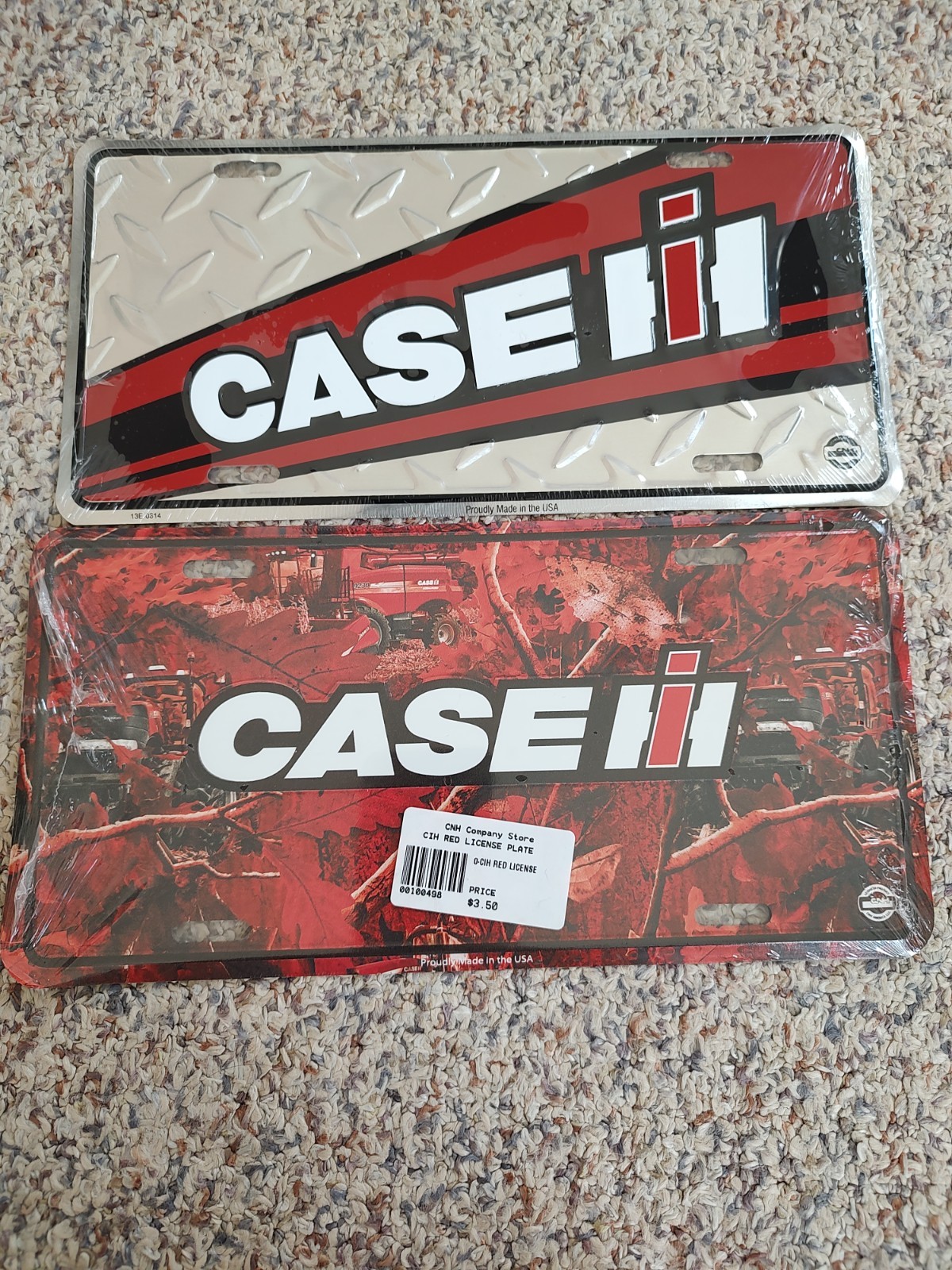 Case IH Tractor CNH Company Store Vanity Licence Plate Lot of 2 New Made in USA