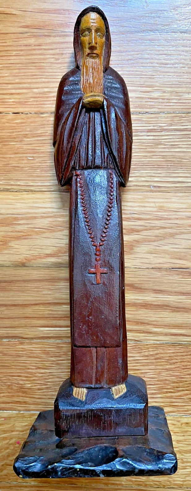Hand Carved Wooden Monk Made In Spain