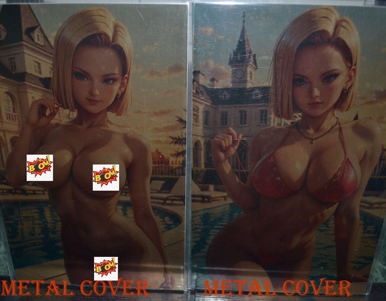 Pictorial Fantasy Cosplay Comics Android 18 Full Gold Metal Cover Set🔥🔥🔥