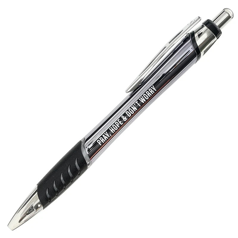 Gray Pray, Hope & Don't Worry LED Light Up Pen For Parish Giveaways - 8/pk