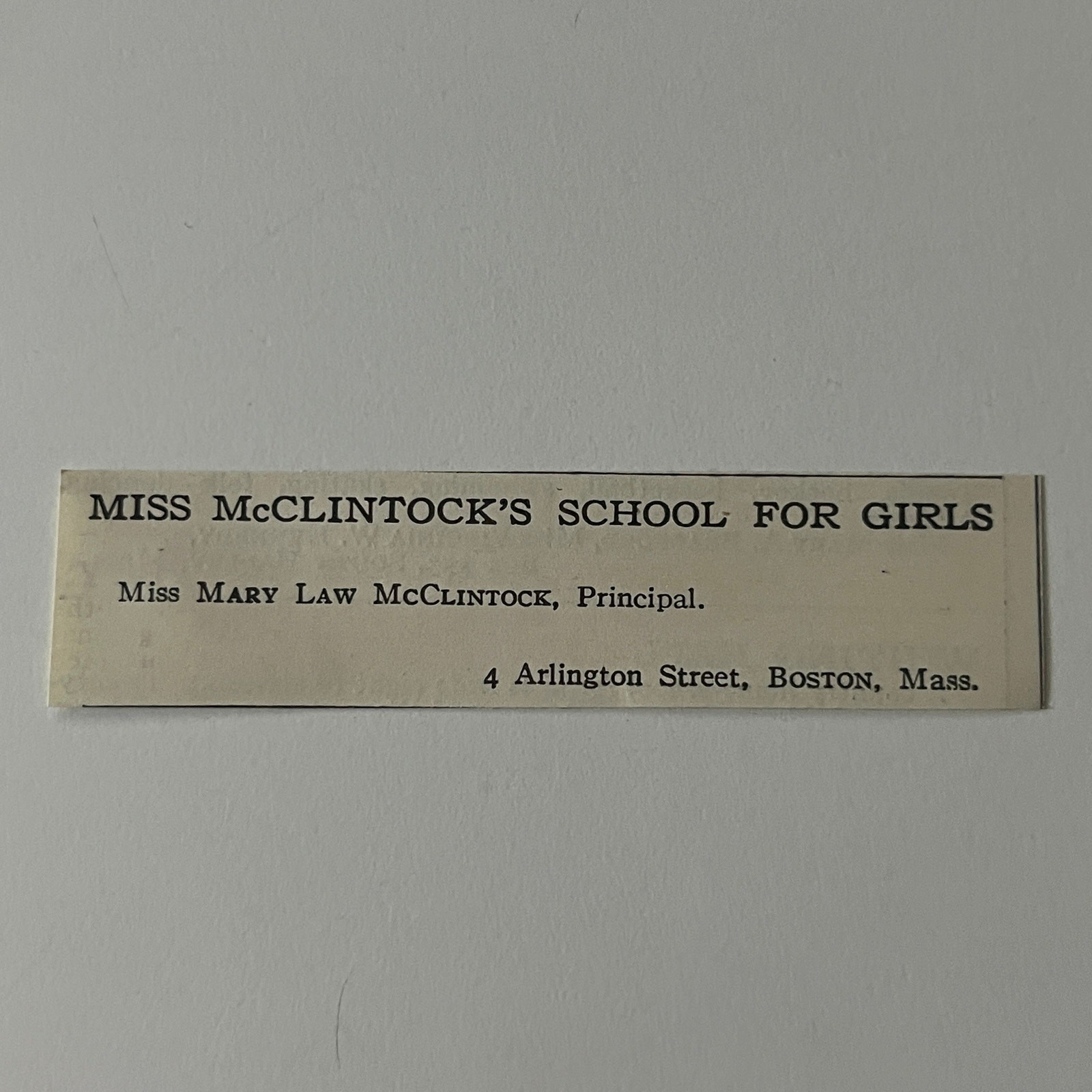 Miss McClintock\'s School For Girls Mary McClintock Boston MA 1917 Ad SAI8-S30