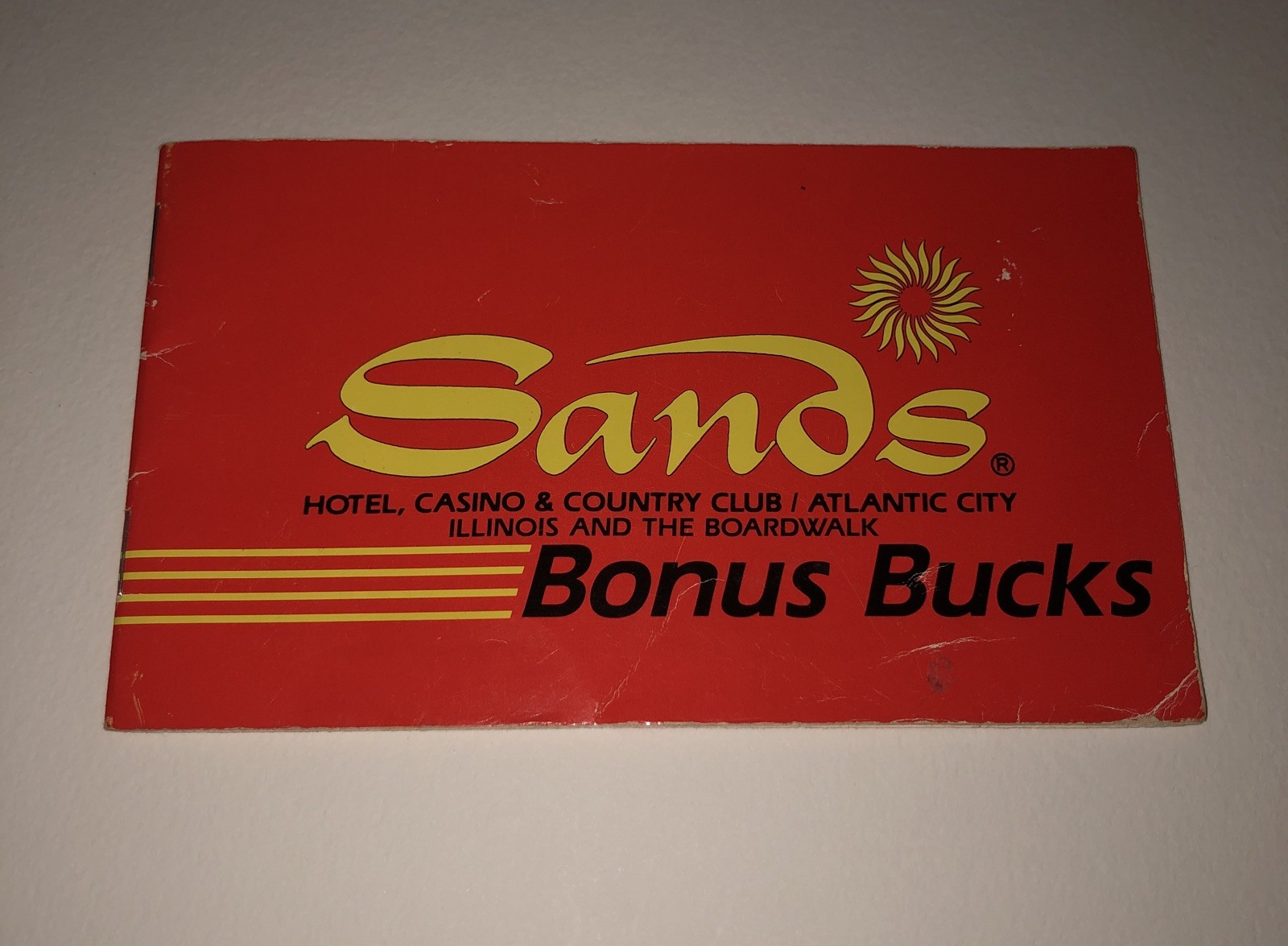 Sands Hotel Casino & Country Club Atlantic City Bonus Bucks Coupon Book