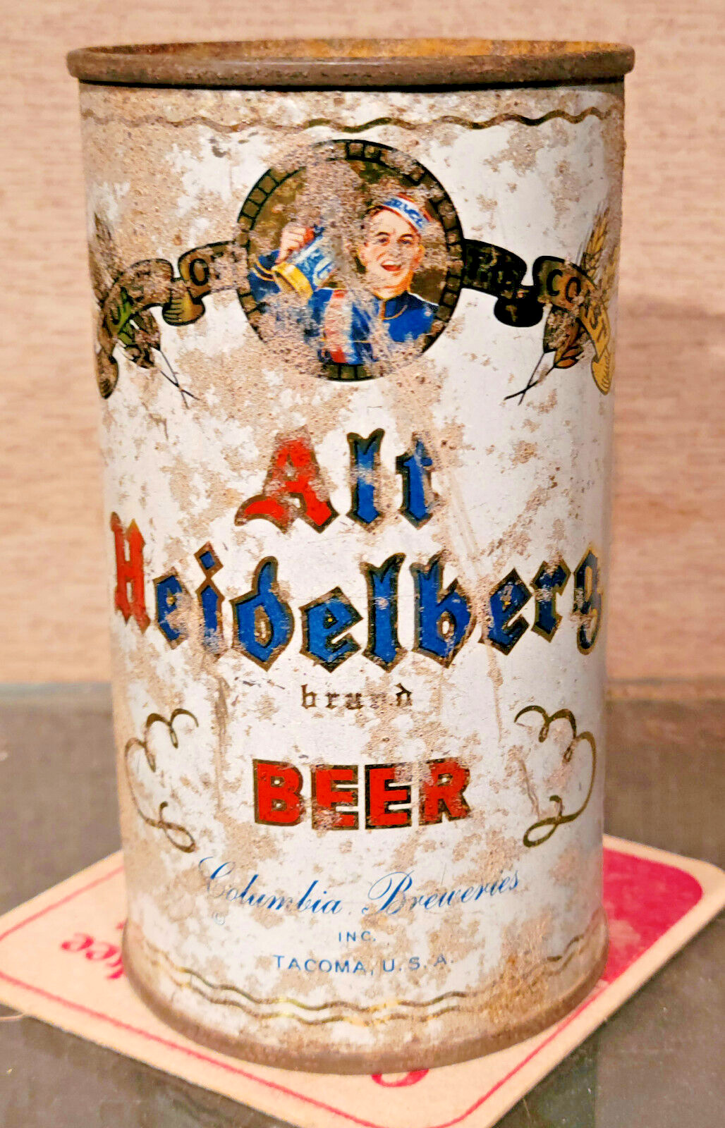 SLEEPER  1949 ALT HEIDELBERG FLAT TOP BEER CAN COLUMBIA TACOMA WA IRTP SHORT RUN