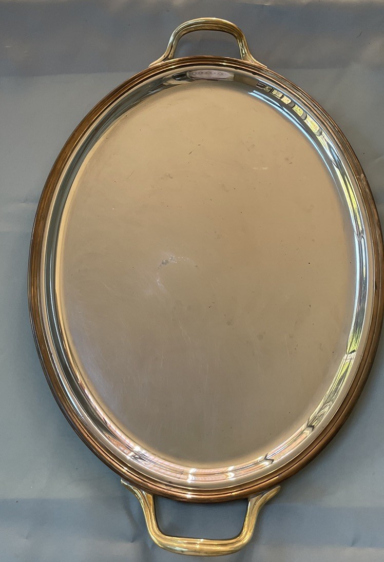 Beautiful Vintage Hotel Service Tray Italy/Bavaria Mirror Finish