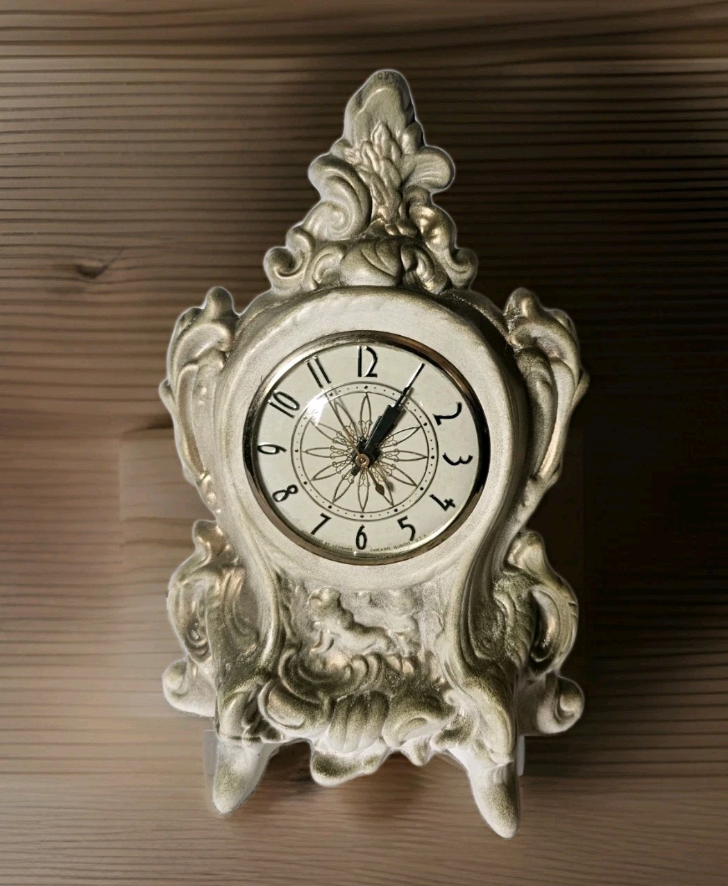 Vtg Lanshire Ceramic Clock Holland Mold Mantle Cherubs Electric 11\