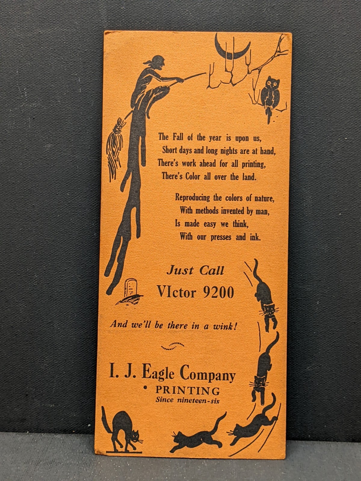 amazing antique Halloween themed advertising ink blotter, Witch, Headstone, more amazing antique Halloween themed advertising ink blotter, Witch, Headstone, more