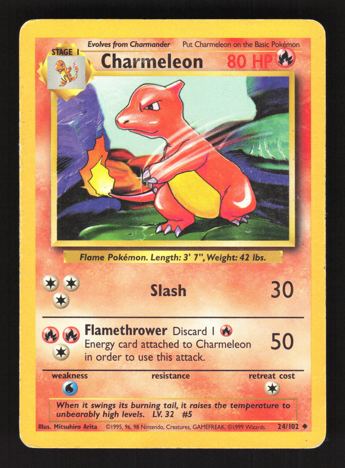 Charmeleon #024/102 Base Set Uncommon Vintage - MP