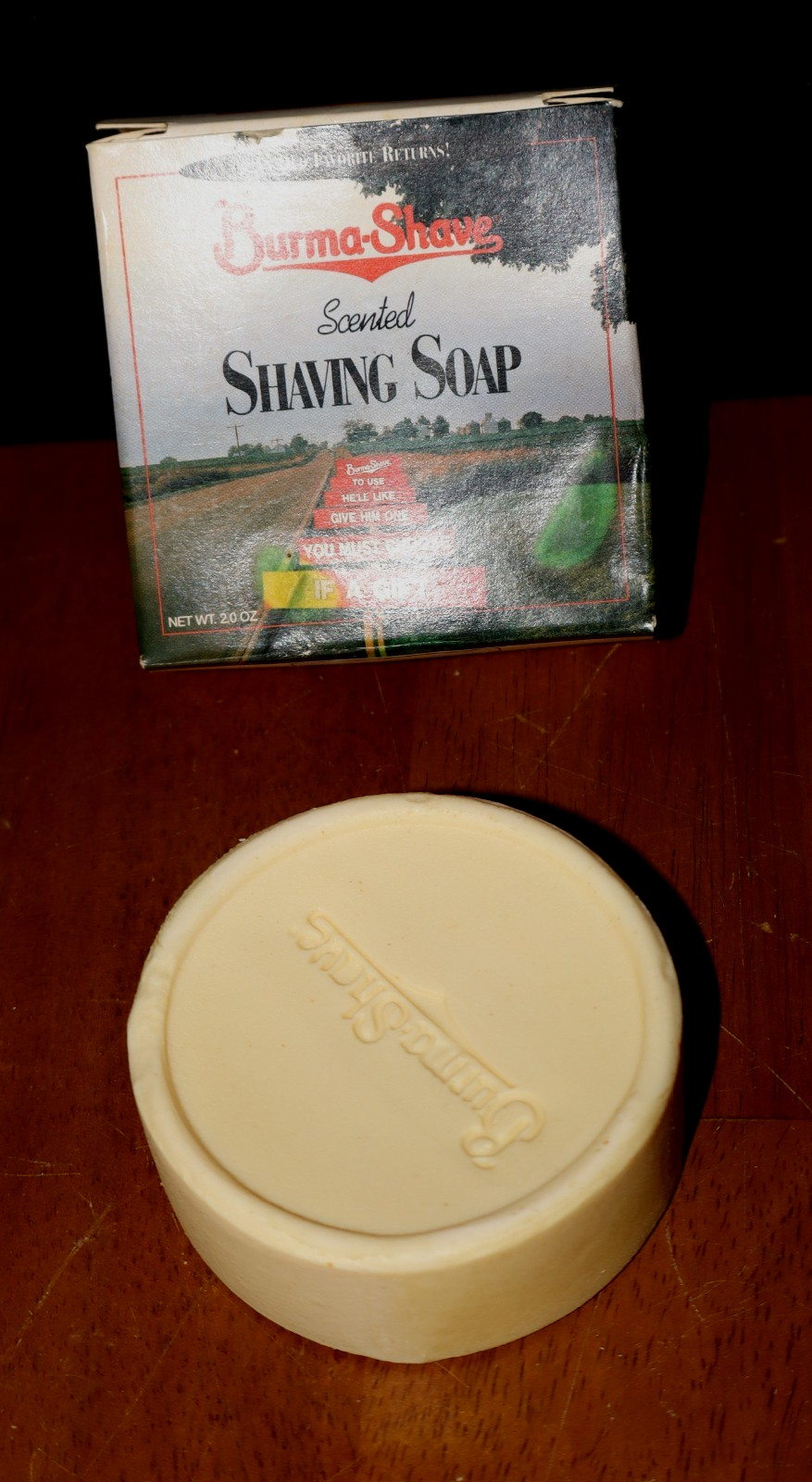 VTG BURMA SHAVE Scented Shaving Mug Soap NOS