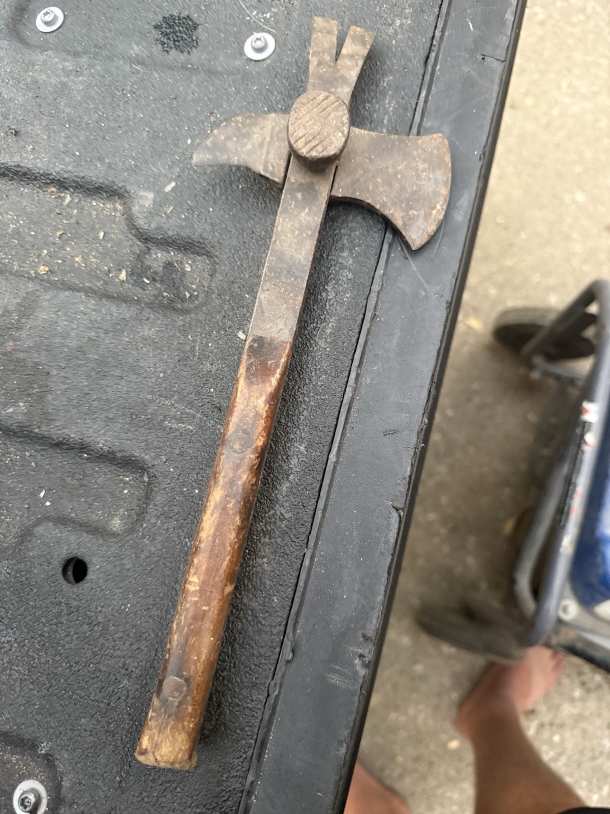 Vintage Firefighter Multipurpose Axe Pick Roofing Tool Head Adjustable Fire Axe