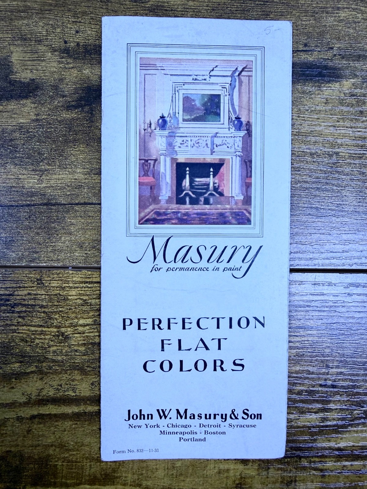 John W. Masury Painting Company Perfection Flat Color Guide c1940 Minneapolis MN