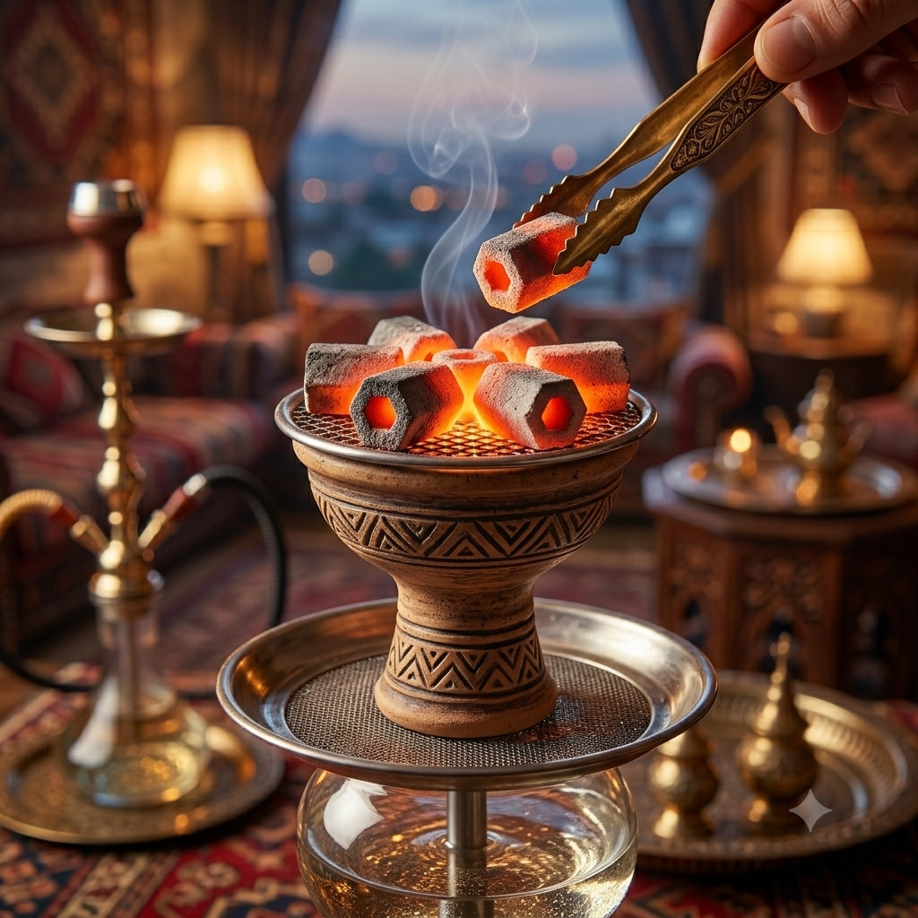 Hexagon Coconut Hookah Charcoal Coals Premium Shisha BBQ Quick Heat Up