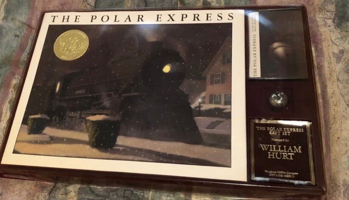 The Polar Express  Gift Set Narrated By William Hurt Book/Cassette/Bell