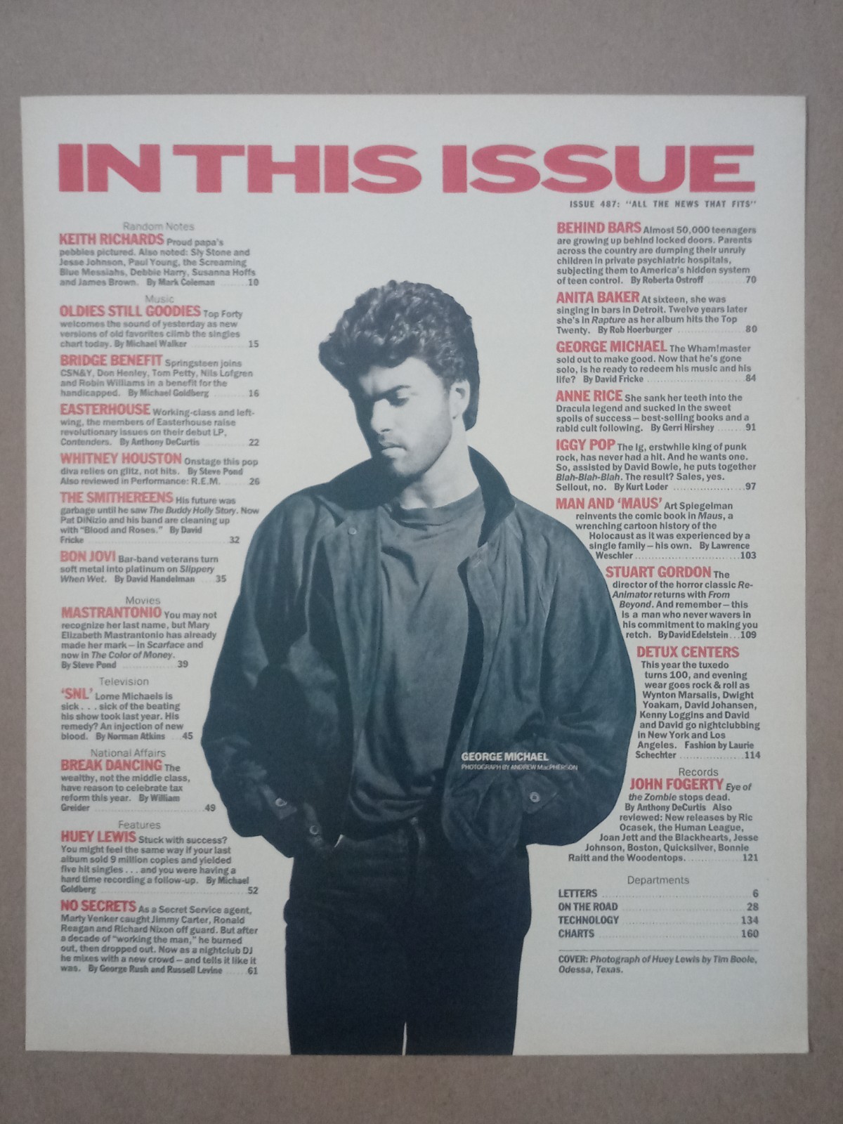 1980s GEORGE MICHAEL Wham Iconic Pose Issue Excerpt Vintage Poster Print Ad