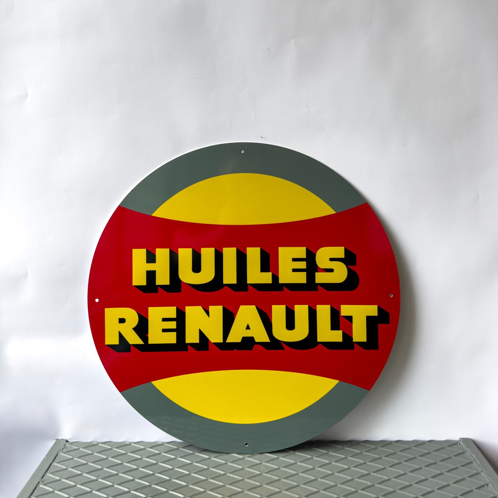 Vintage RENAULT Oils French Heavy Metal Sign XL – 19.7\