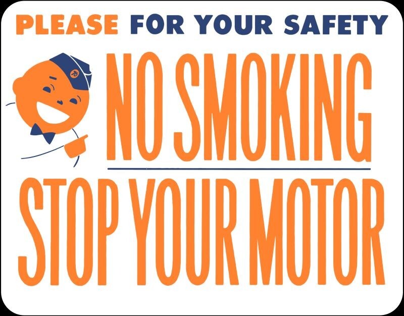 Union 76 Gas Station No Smoking DIECUT NEW 28\