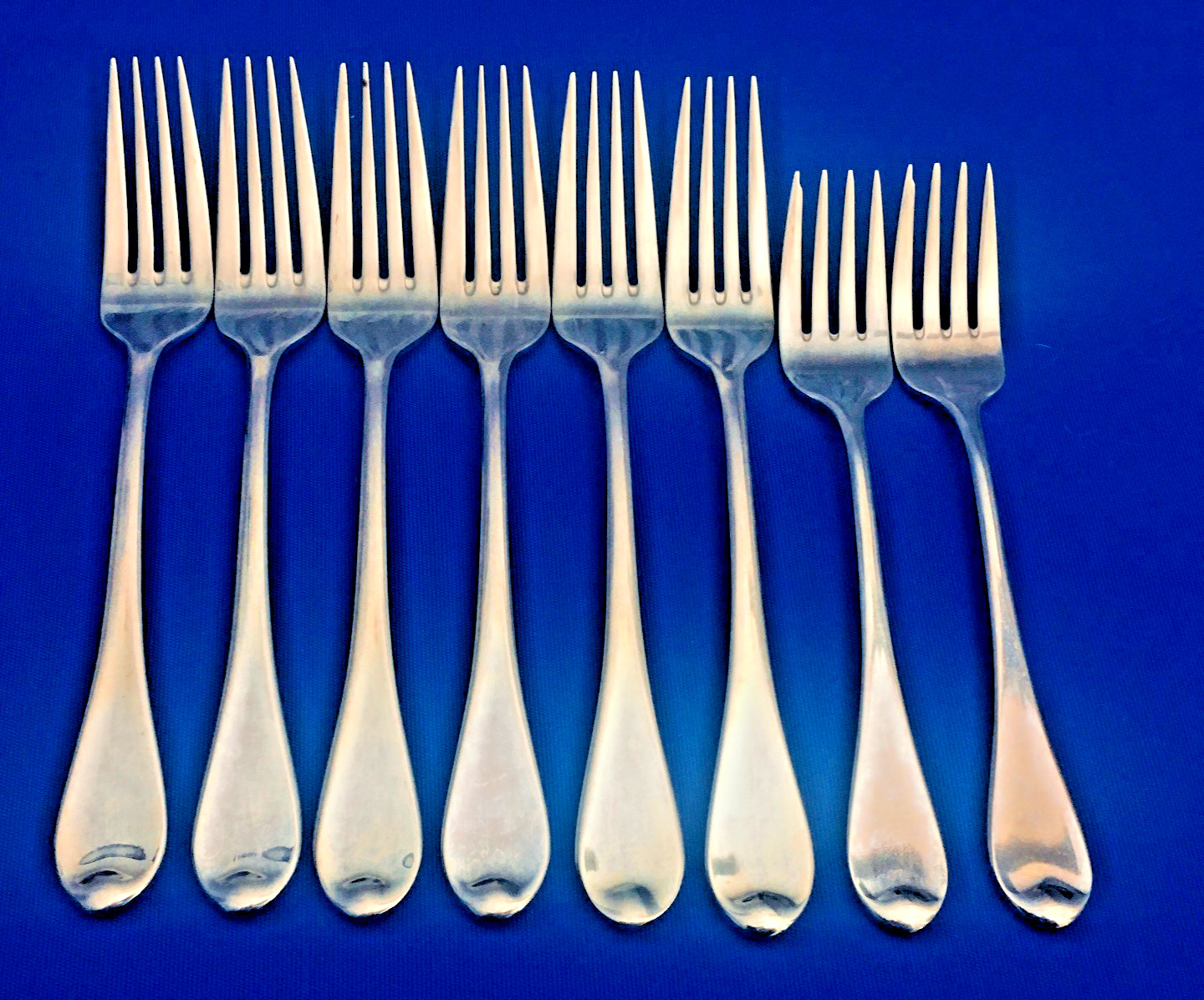 Towle Silver Eclipse 6 Dinner Forks 2 Salad Forks Nice Condition