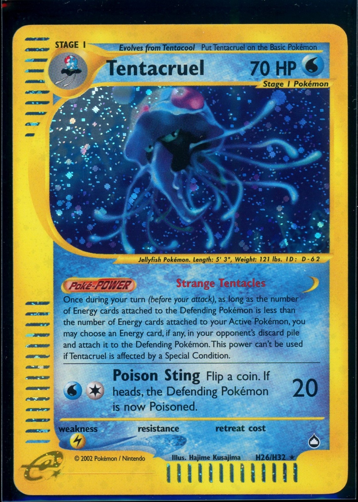 Pokemon AQUAPOLIS - #H26/H32 Tentacruel - Holo - ENG - Near Mint-