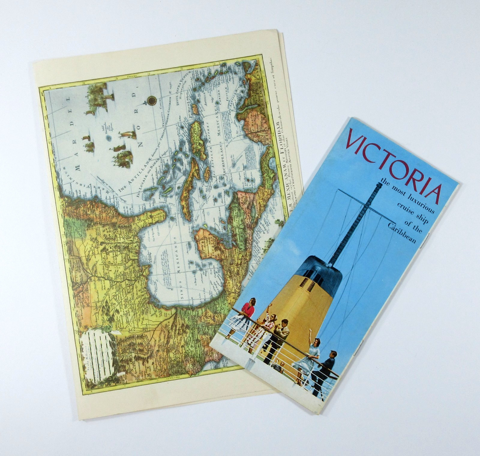 Incres Lines MS Victoria Deck Plan Brochure Booklet Lunch Menu Ossobuco 1960s