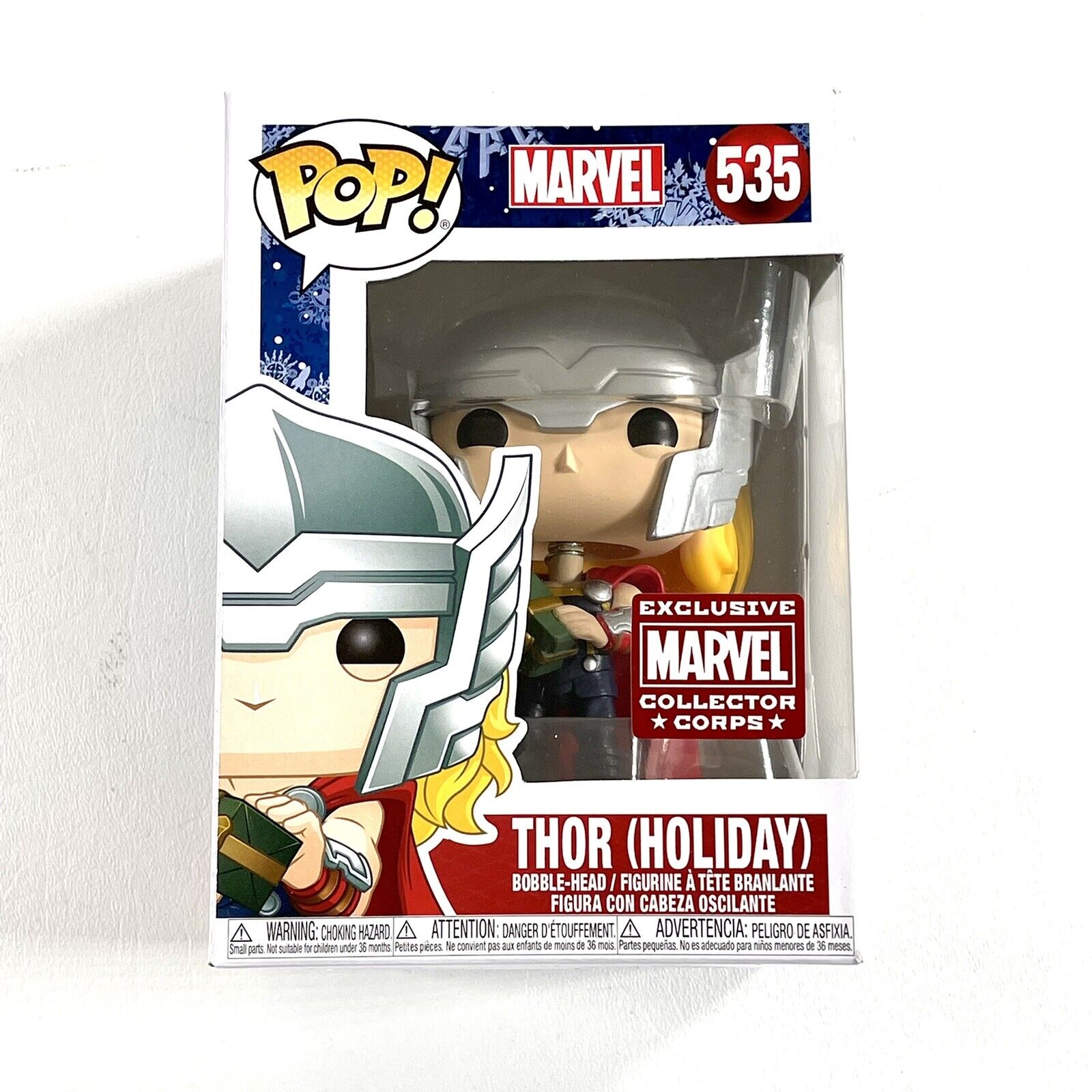 Funko Pop Marvel #535 Thor Holiday Christmas Collector Corps Exclusive New