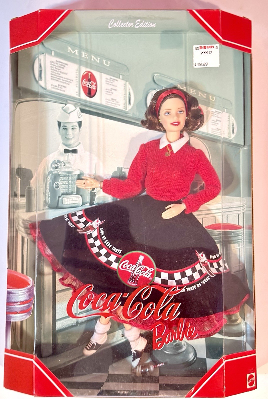 Coca-Cola Barbie Doll Collector Edition 1999 Mattel 24637 50s Soda Fountain NIB
