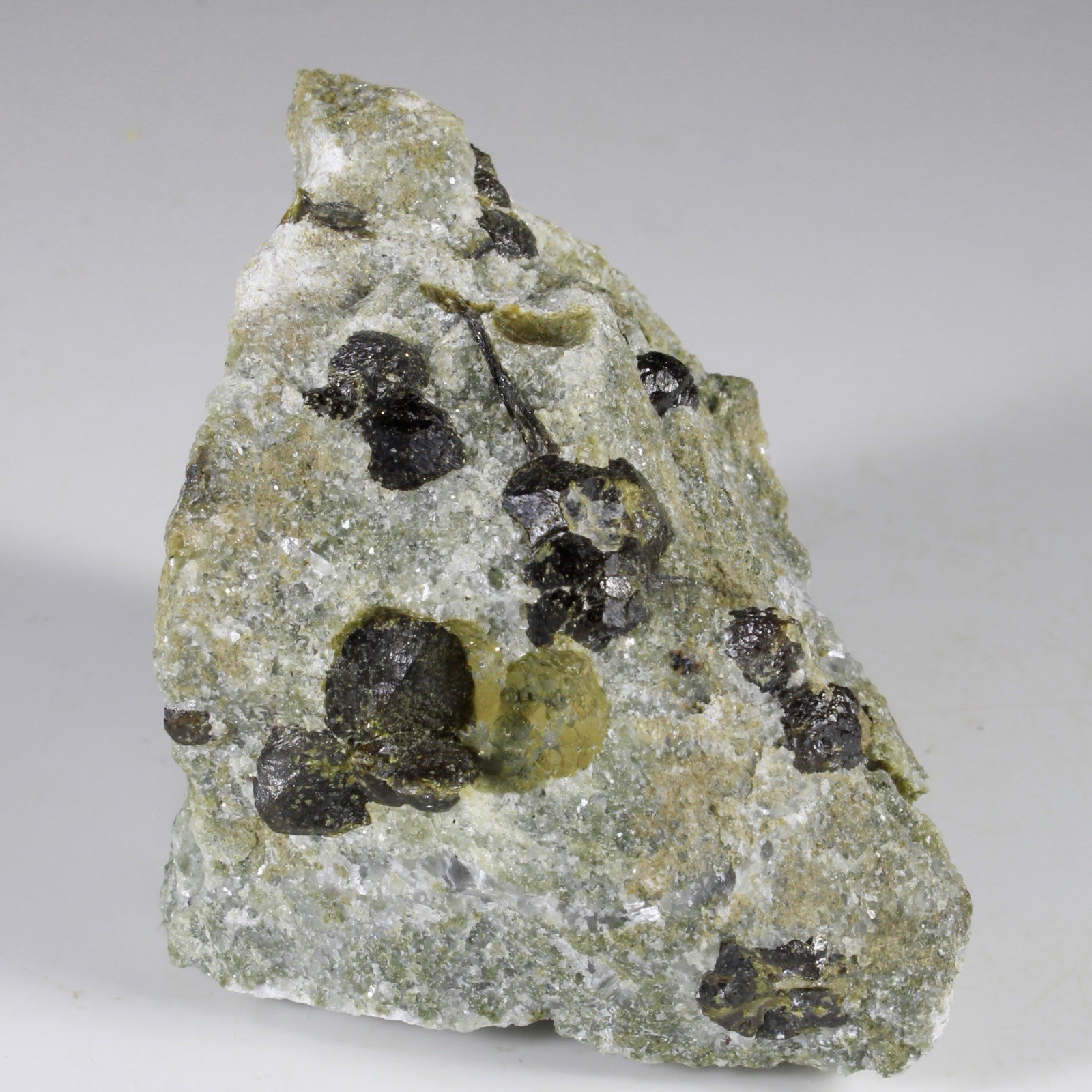 Uncommon Locality ANDRADITE GARNET IN SCHIST - Cornwall Iron Mine; Cornwall, PA