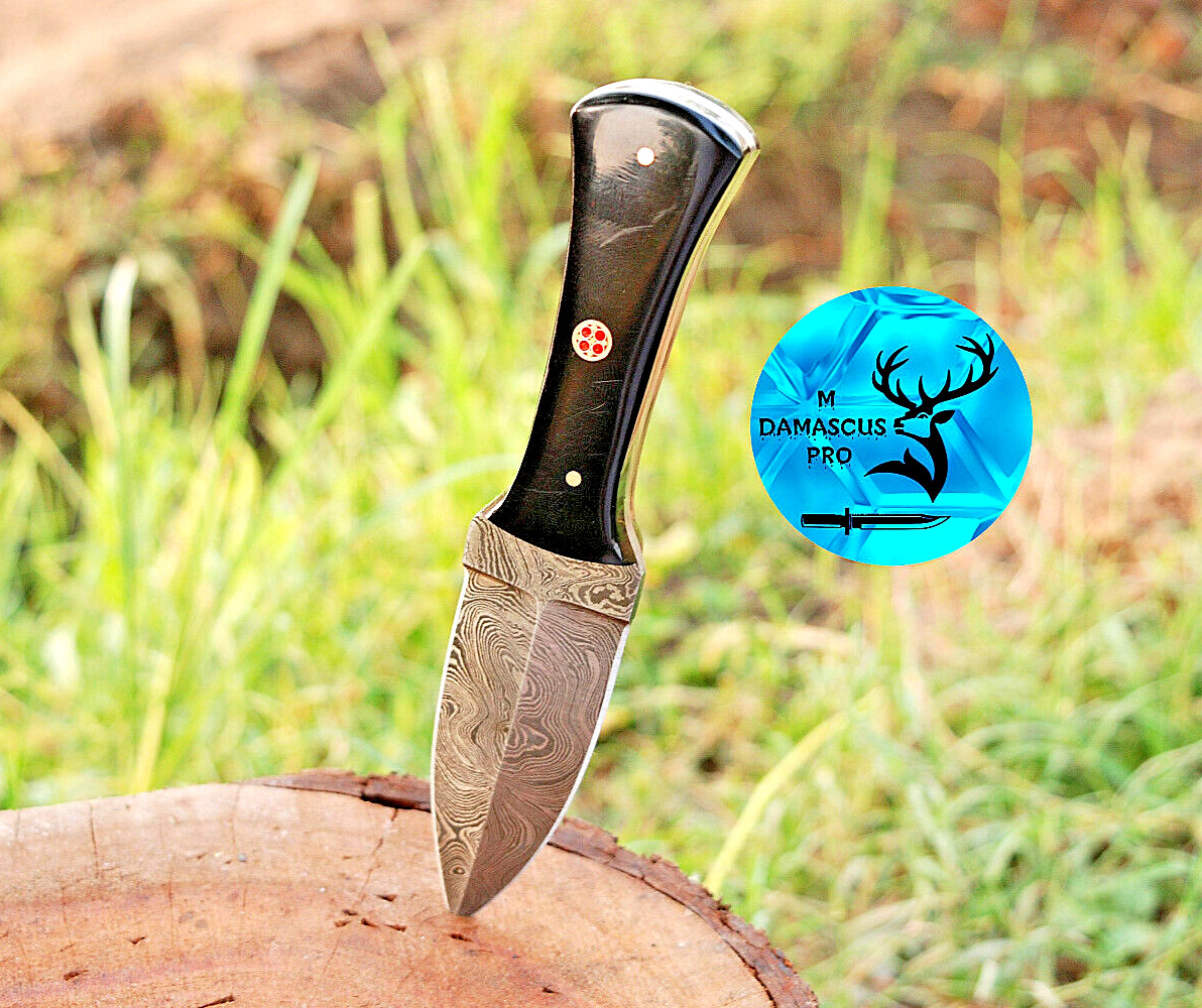 Custom HandMade Forge Damascus Steel Throwing Boot Knife Hunting Survival 870