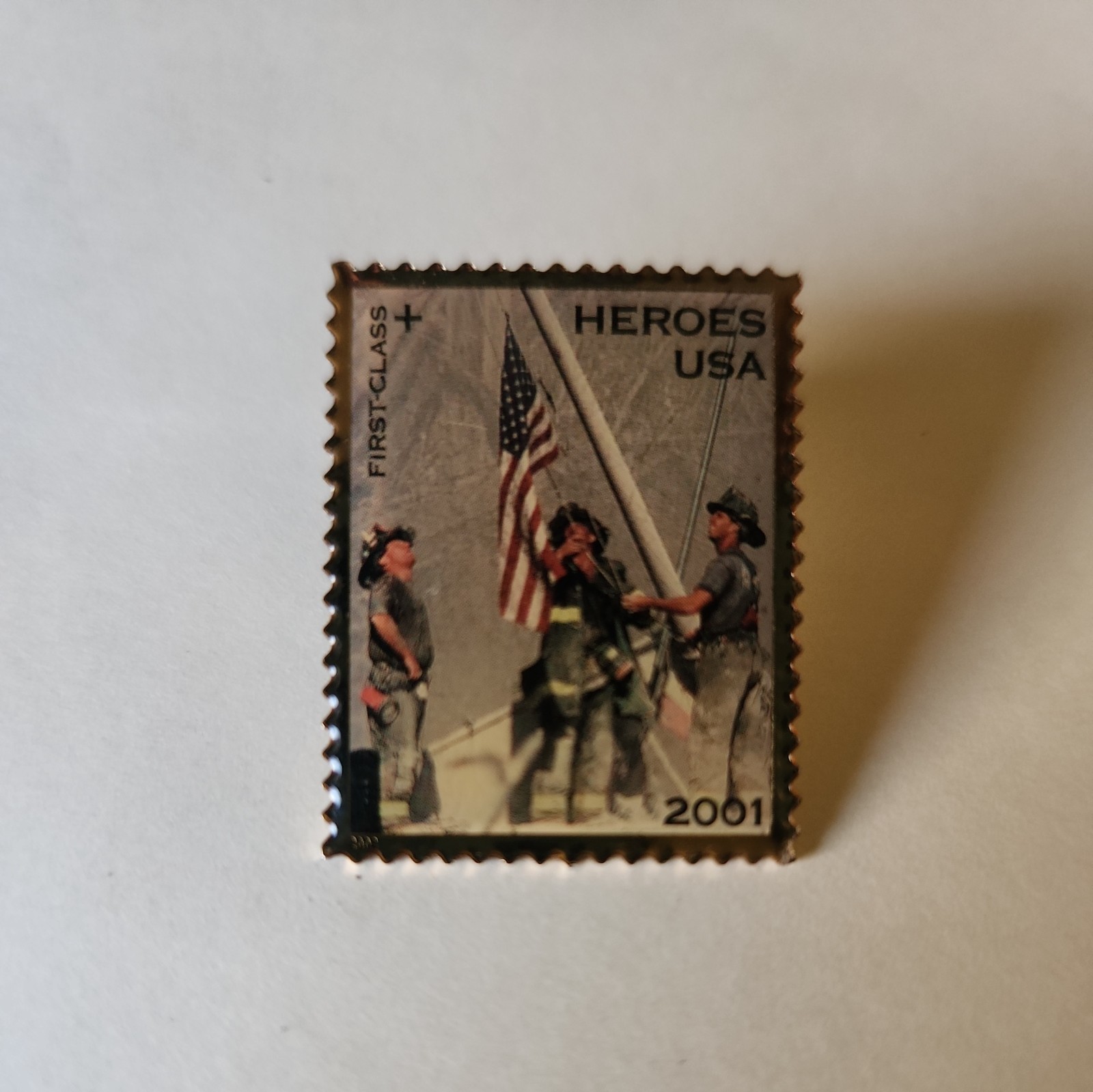 USPS Heroes Firefighter Stamp Pin 9-11 