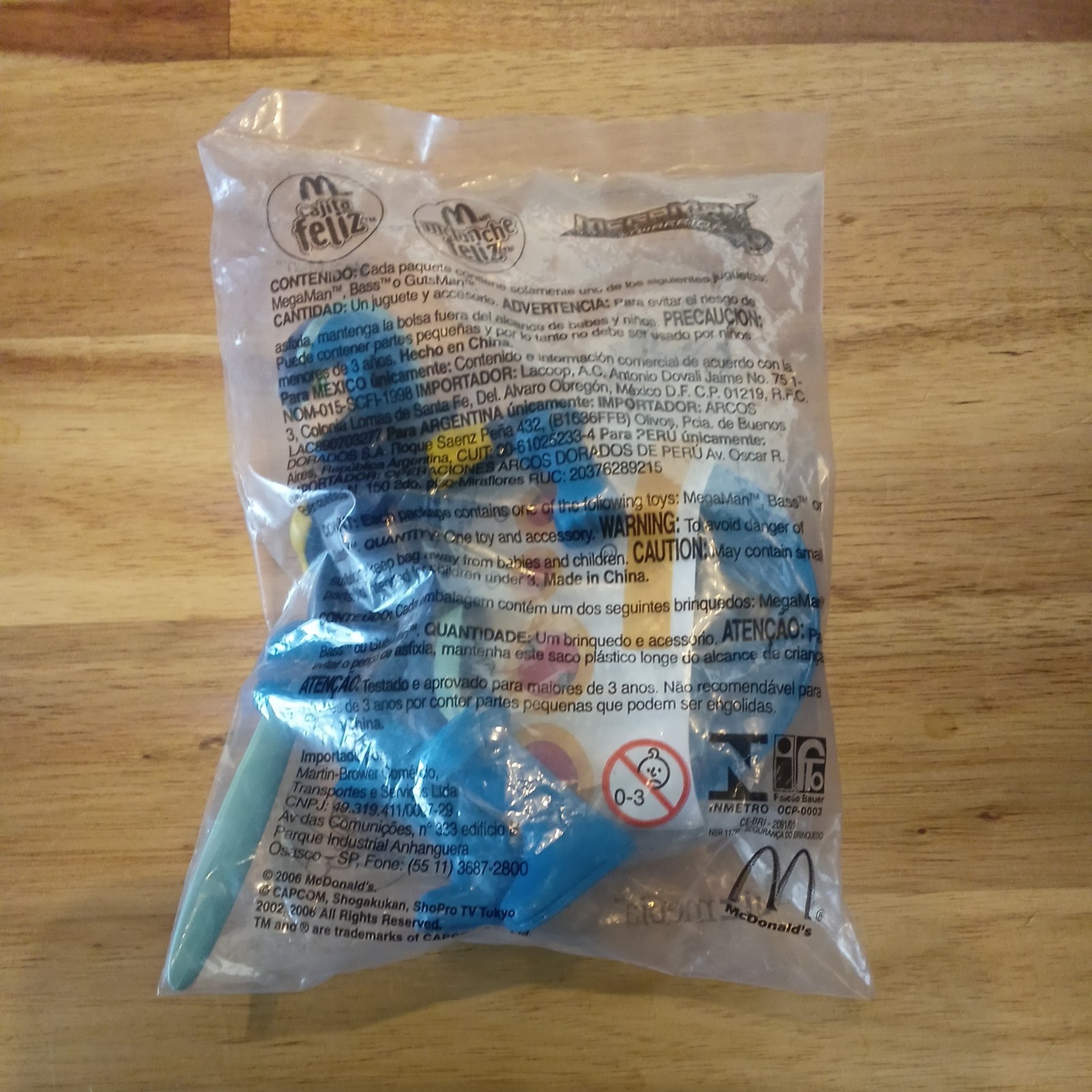 MEGA MAN FIGURE NEW 2005 MCDONALD\'S SPANISH HAPPY MEAL TOYS NT WARRIOR ROCKMAN 