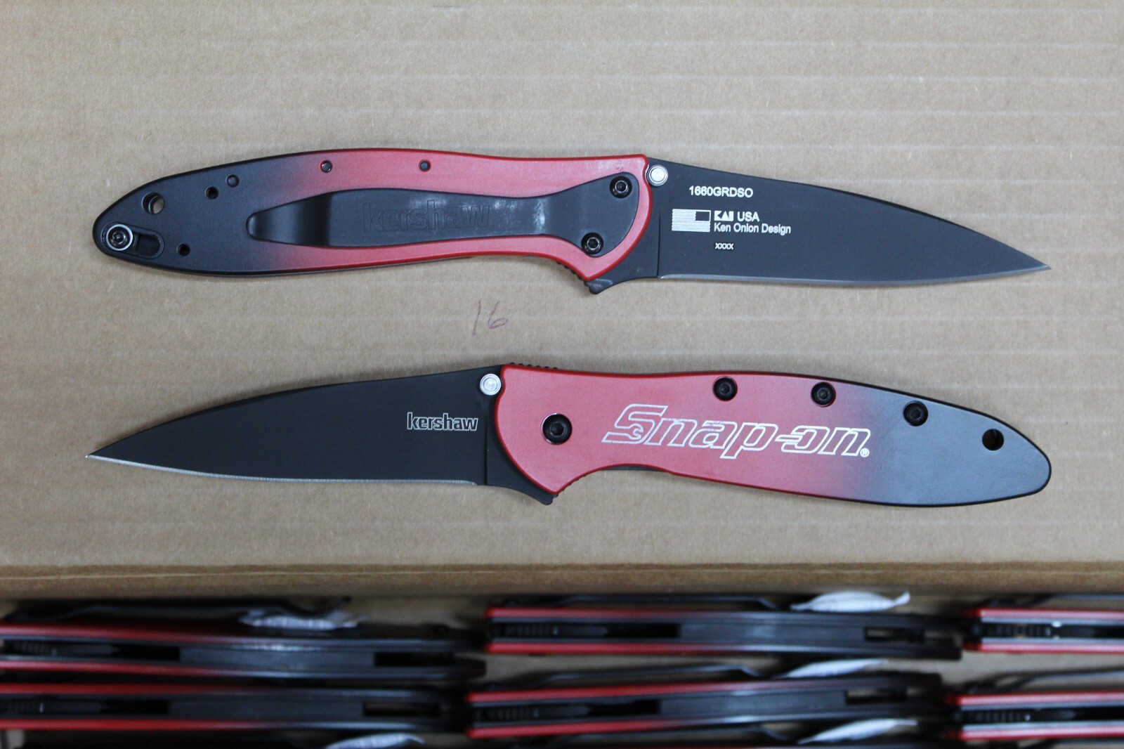 Kershaw Snap-On Leek, 1660GRDSO, Gradient Red-Black, Brand New Blem, RARE