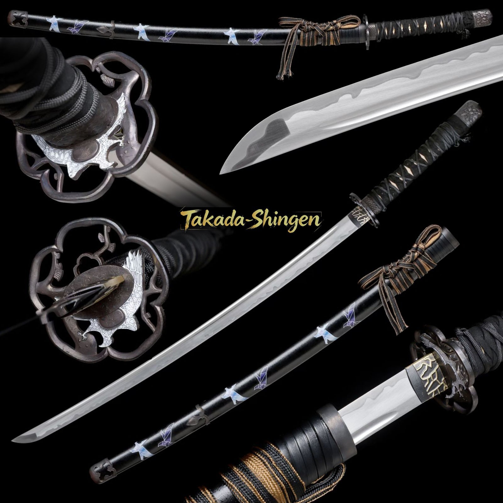 Ghost of Yotei Inspired Katana 9260 Spring Steel Falcon\'s Claw Full Tang sword