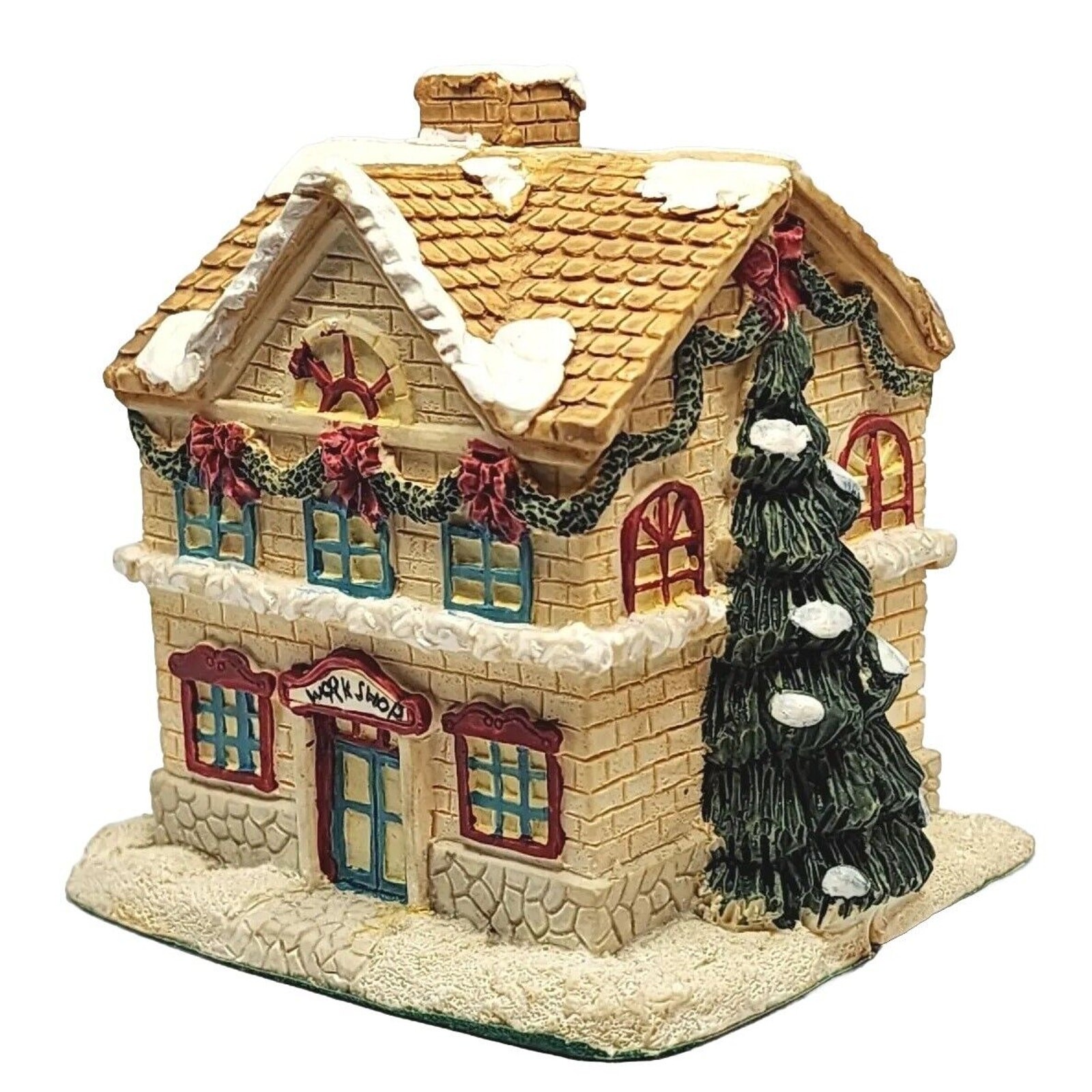 VTG Windsor Village Holiday House Collectibles Miniture Figures In OPEN HOUSE