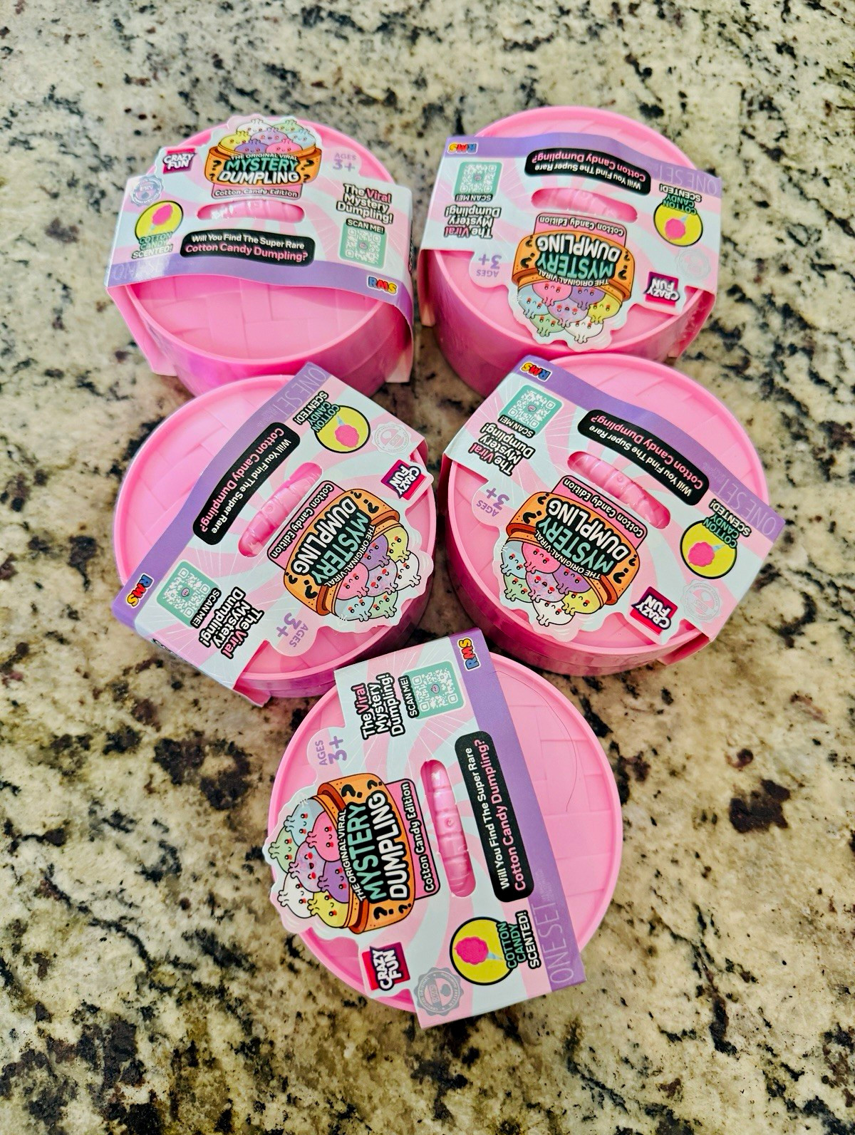 NIB Crazy Fun RMS Mystery Dumpling Cotton Candy Edition Scented- set of 5